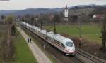 406 053-9 und 403 010-3 als ICE 105/ICE 505 (Amsterdam Centraal/Kln Hbf-Basel SBB) bei Denzlingen 17.3.12