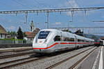 ICE 4 5812 048-7 durchfährt den Bahnhof Rupperswil. Die Aufnahme stammt vom 17.07.2021.