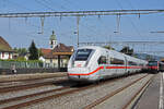 ICE 4 5812 063-6 durchfährt den Bahnhof Rupperswil. Die Aufnahme stammt vom 25.09.2021.