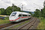 812 040-4 (Tz 9040) durchfährt als Umleiter den Bahnhof Hedemünden auf Gleis 2 Richtung Hann.