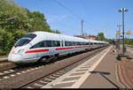411 504-4 (Tz 1104  Erfurt ) als unbekannter ICE Richtung Hannover erreicht den Bahnhof Uelzen auf Gleis 101.
[7.8.2018 | 13:25 Uhr]