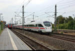 411 009/411 509 (Tz 1109  Güstrow ) als ICE 1601 (Linie 28) von Hamburg-Altona nach München Hbf durchfährt den Bahnhof Büchen auf Gleis 2.
[5.8.2019 | 12:59 Uhr]