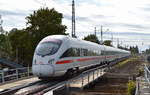 ICE 1710 nach Ostseebad Binz mit dem ICE-T Tz 1126  Leipzig  (411 026-8, .....) am 20.09.19 Bhf. Berlin Karow Behelfsbrücke.