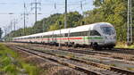 Diedersdorf am 28. September 2023 auf dem südlichen Berliner Ring fährt 411 007 DB Fernverkehr  Pirna  als ICE.