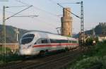 411 502-8 und ***-* als ICE 26 -> Koblenz in Oberwesel 31.7.08