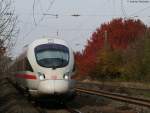 411 *** als ICE 25 (Dortmund Hbf-Wien Westbahnhof) in Dettelbach 31.10.09