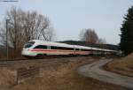 411 083-9 (Tz 1183) Oberursel (Taunus) als ICE 186 (Zrich HB-Stuttgart Hbf) bei Neufra 18.3.10