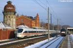 411 010-2  Naumburg (Saale)  als ICE 1548 von Berlin Ostbahnhof nach Dsseldorf Hbf & 411 054-0  Sonneberg  als ICE 1538 in Rathenow. 13.12.2012