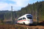 411 017-7  Erlangen  bei Steinbach auf der Frankenwaldrampe am 12.11.2014.