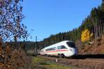 411 073-0  Halle(Saale)  bei Steinbach im Frankenwald am 03.11.2015.