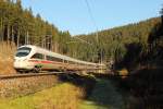 411 011-0  Hansestadt Wismar  bei Förtschendorf im Frankenwald am 03.11.2015.