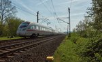 411 054-0 als ICE-T  Sonneberg  ist am 10.05.16 in Richtung Frankfurt/M. unterwegs gesehen bei Wutha.