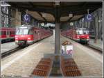 Das war auch im Mai 2007 bereits ein Motiv mit Seltenheitswert: Zwei Vollzge der Baureihe 420 nebeneinander im Fernbahnhof Frankfurt am Main.