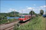 Am Harkortsee vorbei als S9 nach Bottrop Hbf. 420 363 zeigt als Zugziel  Bottrop Hbf . (01.06.2008)