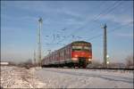 420 712 verlsst als S9 nach Wuppertal das Stadtgebiet von Haltern am See. (09.01.2009)
