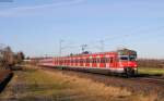 420 448-3 und 420 403-9 als S6 nach Stuttgart Schwabstr. bei Weilimdorf 28.1.14