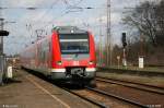 422 528/028 passierte am 12.03.08 whrend der Testfahrt auf dem Berliner Auenring Priort bei Sonnenschein.