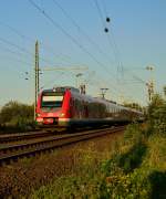 S5/S8 nach Mnchengladbach gefhrt vom 422 068-7 in Kleinenbroich. 4.9.2013