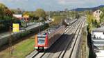 Ein 423 der S-Bahn Stuttgart bei einer Überführungfahrt in Laudenbach.