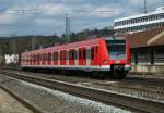 423 670 der S-Bahn Mnchen, durchfuhr am 10.3.11 den Bahnhof Kronach Richtung Saalfeld(S).
