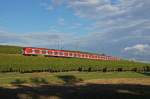 BR 423 Vollzug als S 1 Wiesbaden Hbf - Rdermark-Ober Roden in den Weinbergen von Hochheim(Main).