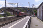 425 134 als RB Merzig Saar - Trier bei der Einfahrtfahrt in Mettlach. Bahnstrecke 3230 Saarbrücken - Karthaus am 23.04.2017