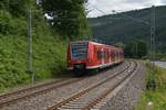 S1 nach Homburg Saar Hbf alias 425 201-1 bei Neckarhausen. 18.5.2017