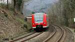 425 250 erreicht als RB 38975 den Haltepunkt Heidelberg Schlierbach/Ziegelhausen. Unterwegs war dieser Zug am 29.02.20 als Fußballsonderzug nach Sinsheim.