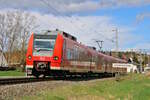 DB 425 046 verlässt als RB89 den Bahnhof Wörnitzstein zur Fahrt nach Donauwörth. (31.03.2023)