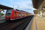 Das 425-Doppel ist gerade als RE 14027 aus Hannover Hbf in Wolfsburg Hbf angekommen und fhrt in wenigen Minuten als RE 14030 zurck, so am 03.07.2013.