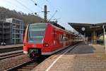 Ausfahrt am 06.03.2014 von 425 812-5 als RE 19088 aus Horb in Richtung Stuttgart Hbf.