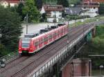 DB Regio S-Bahn Rhein Neckar 425 201-1 am 26.08.14 in Neckargemünd auf der Neckarbrücke 