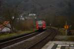 Am heutigen Mittag kommt der 425 724-2 als S 1 nach Osterburken in Neckargerach eingefahren pünktlich um 13:10 Uhr.