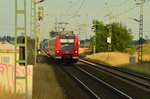 RE 6a nach Düsseldorf Hbf in der abendlichen Sonne bei Allerheiligen. 22.6.2016