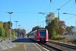 Am 30.10.16 fuhr der RE8 in Rommerskirchen auf Gleis3 ein um danach bis Erftwerk als Gegengleisfahrt einen kurz vorher nach Neuss fahrenden Güterzug zu überholen.