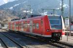 Der zweiteilige 426 528-8 wartet am 21.03.11 in Garmisch-Partenkirchen auf seine nchste Fahrt auf dem elektrifizierten Teil der Auerfernbahn nach Reutte/Tirol.