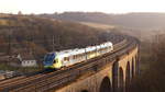 Eine RB72 nach Herford überquert den Bekeviadukt Altenbeken. Aufgenommen am 24.3.2018 17:47