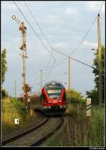 RE9 aus Sassnitz nach Lietzow. Aufgenommen habe ich das Bild am 15.06.08 zwischen Sassnitz und Lancken.

