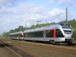 Flirt Doppel der ABELLIO RAIL als RE 16,(ABR 99670/99610)von 
Essen Hbf. nach Siegen und Iserlohn,der erste Teil fhrt ab Lethmate nach Iserlohn.(13.08.2008)