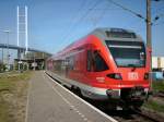 Flirt 429 027 am 02.Mai 2009 als RE 33313 Stralsund-Binz in Stralsund Rgendamm.