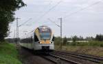 ET 7.01/RE 13 der Eurobahn als Umleiter bei Tilmeshof am 15.September 2010. Wegen Bauarbeiten an der Strecke Neuss-Mnchengladbach mussten die Zge ber Krefeld umgeleitet werden.