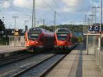 Am 24.Juni 2011 traffen sich in Bergen/Rgen 429 029,als RE 13034 Binz-Stralsund und 429 030,als RE 13017 Rostock-Sassnitz.