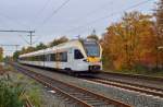 Samstag den 20.10.2012 kommt ein Eurobahn ET 7.08 als RE 13 nach Hamm durch den Bahnhof Korschenbroich gefahren.