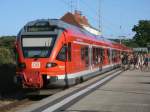 429 028,am Abend als RE 13176 nach Lietzow,am 21.Juli 2013,in Binz.