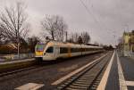 RE13 nach Venlo alias ET 7.07 der Eurobahn durchfährt Kleinenbroich in Richtung Mönchengladbach.3.3.2015
