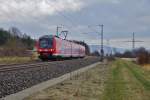 440 308-5 als RB 58022 nach Schlüchtern am 25.02.15 bei Harrbach unterwegs.