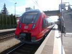 Der 442-835 der DB als RE7 Wnsdorf-Waldstadt im Bahnhof Bad Belzig am 4.5.13