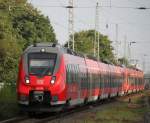442 352-1+442 340-6 als S1 von Warnemnde nach Rostock Hbf bei der Einfahrt in Rostock-Bramow.09.08.2014