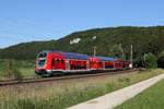 445 001 auf dem Weg nach Treuchtlingen am 30. Juni 2020 bei Dollnstein.