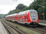 In der Station Dannenwalde hielt,am 10.Juli 2021,der Twindexx 445 005/009.